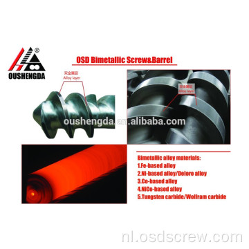 Bimetaalschroefcilinder uitstekende weerstand tegen zowel slijtage als corrosie